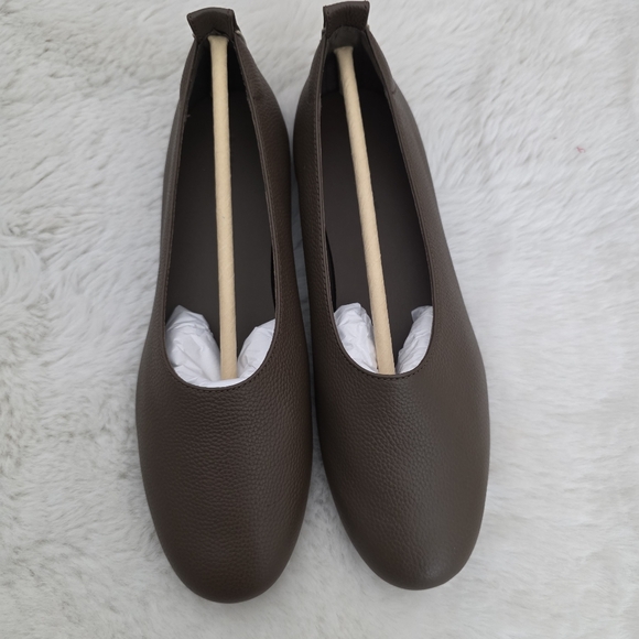 NEW Everlane The Day Glove Cocoa Brown Leather Ballet Flat 6.5 - Picture 6 of 13